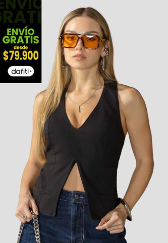 Chaleco Mujer Negro Atypical 114505 Atypical