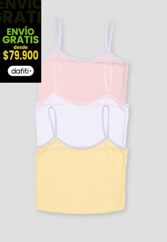 Camisilla Paq X3 Mujer Multicolor Atypical 114639 Atypical