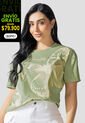 Camiseta Mujer Verde Matcha Atypical 113882 de Atypical