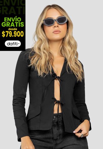 Blazer Mujer Negro Atypical 112898 Atypical