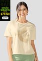 Camiseta Mujer Crema Atypical 114039 de Atypical