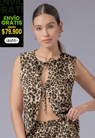 Chaleco Mujer Estampado Atypical 113972 Atypical
