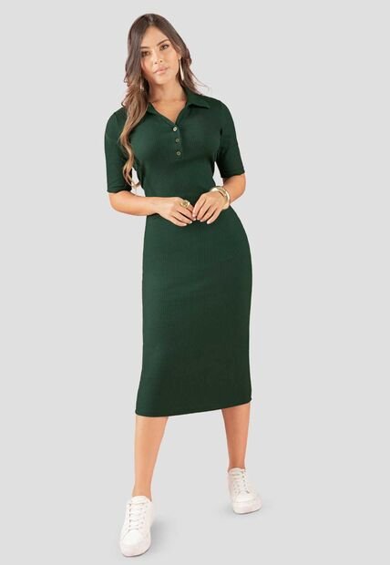 Vestido Mujer Verde Pino Atypical 113244
