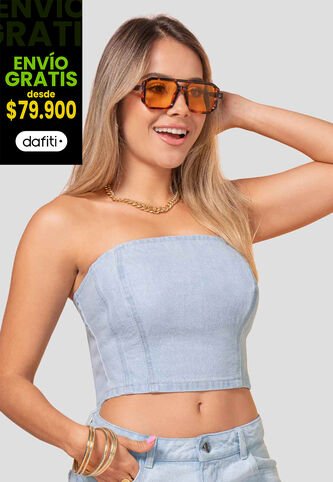 Corset Mujer Azul Claro Atypical 113622 Atypical