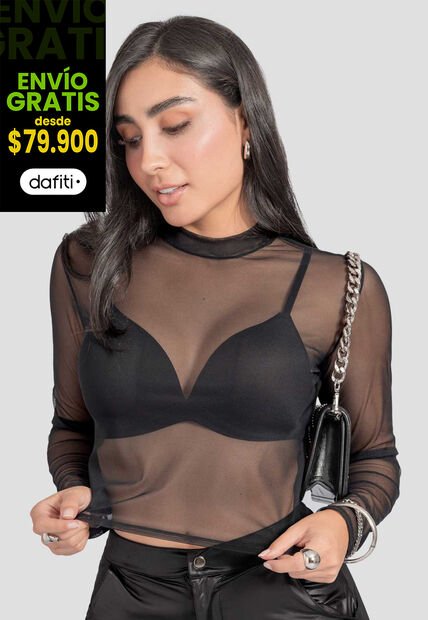 Blusa Mujer Negro Atypical 112487
