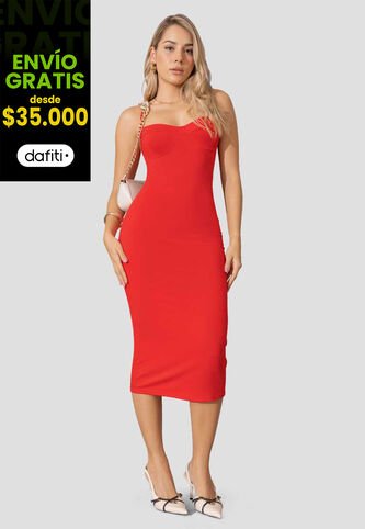 Vestido Mujer Rojo Atypical 5519 Atypical