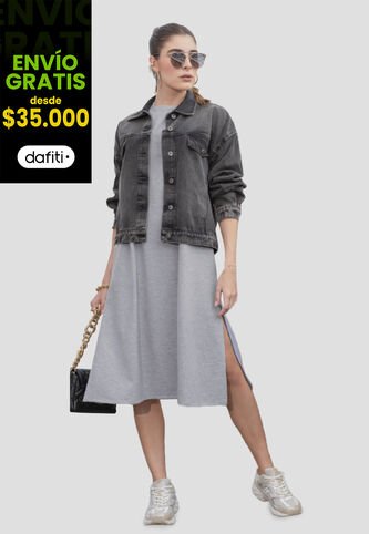 Vestido Mujer Gris Jaspe Atypical 112259 Atypical