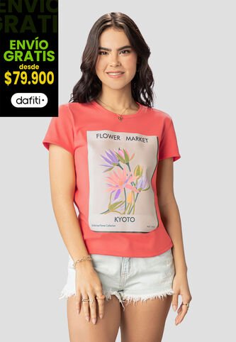 Camiseta Mujer Coral Atypical 102190 Atypical