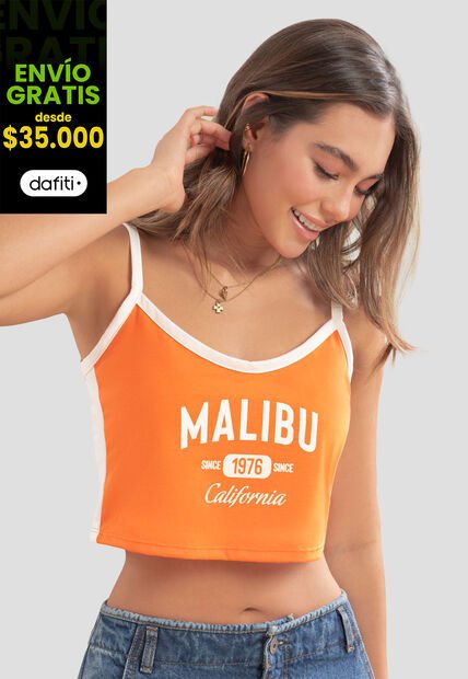Camiseta Mujer Naranja Atypical 105474