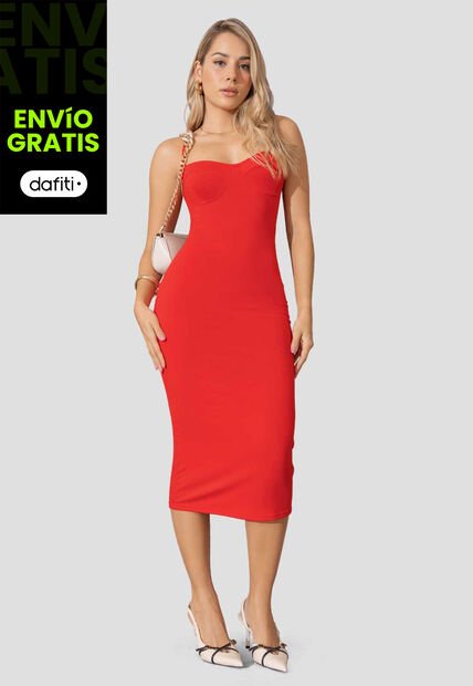 Vestido Mujer Rojo Atypical 5519