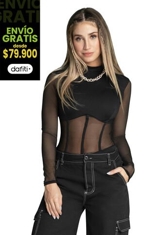 Body Mujer Negro Atypical 4559 Atypical
