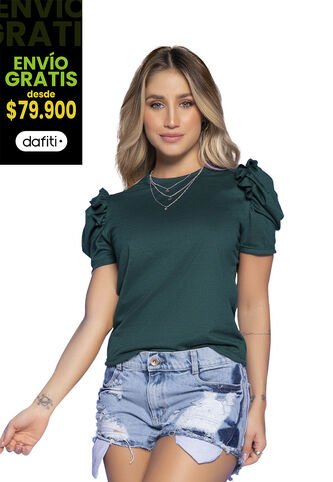 Camiseta Mujer Verde Botella Atypical 32570 Atypical