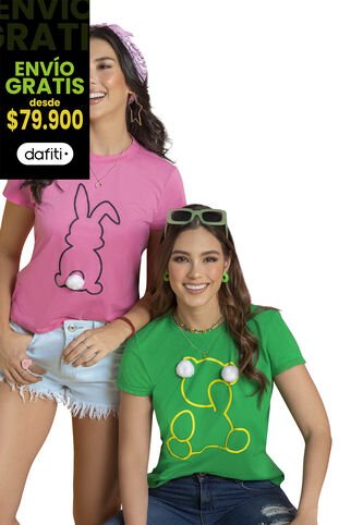 Camiseta Paq X2 Mujer Multicolor Atypical 89121 Atypical