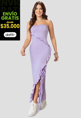 Vestido Largo Mujer Lila Atypical 102334 Atypical