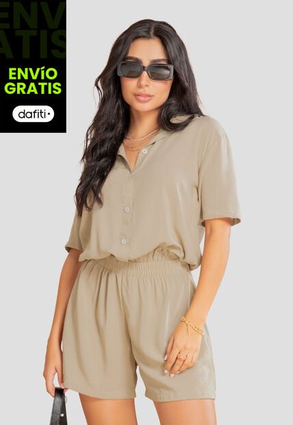 Enterizo Corto Mujer Latte Atypical 107843