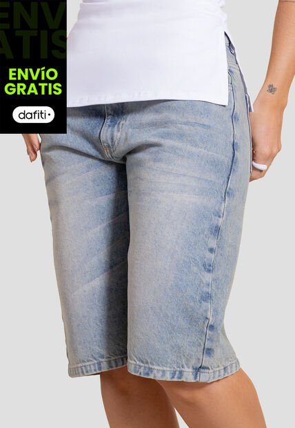 Bermuda Mujer Azul Claro Atypical 107111