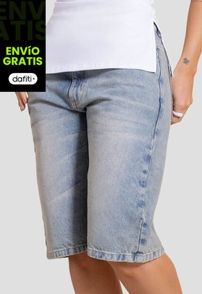 Bermuda Mujer Azul Claro Atypical 107111