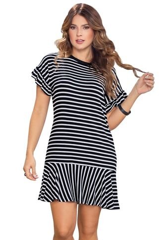 Vestido Corto Mujer Negro Atypical 79473 Atypical