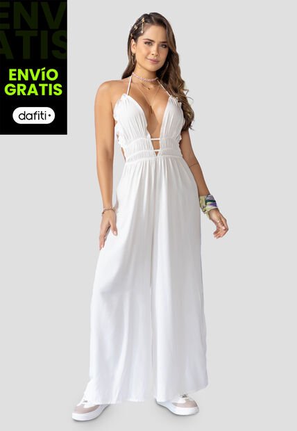 Enterizo Largo Mujer Marfil Atypical 32578