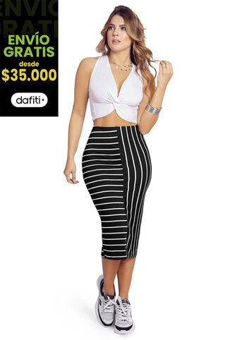 Falda Larga Para Mujer Negro Atypical 78218 Atypical