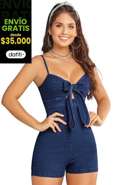 Enterizo Corto Mujer Azul Atypical 83297