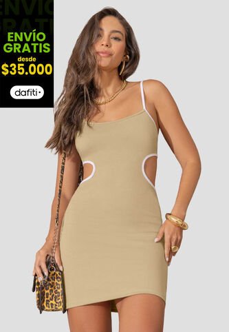 Vestido Corto Mujer Latte Atypical 4336 Atypical