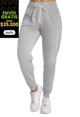Jogger Mujer Gris Jaspe Atypical 96922 Atypical