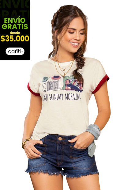 Camiseta Mujer Multicolor Atypical 78241