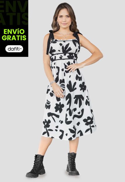 Vestido Mujer Blanco Atypical 854