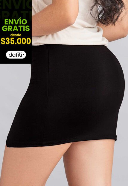 Falda Corta Mujer Negro Atypical 105880