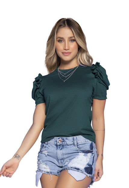 Camiseta Mujer Verde Botella Atypical 32570