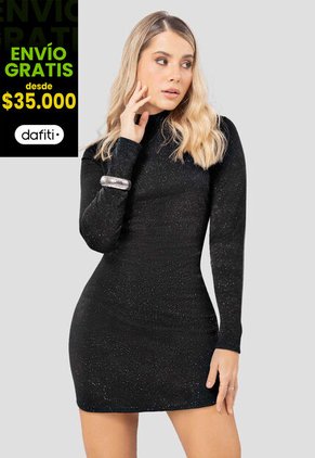 Vestido Mujer Negro Atypical 112854