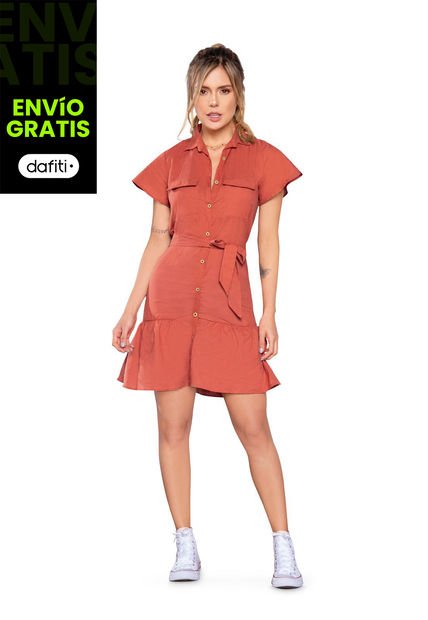 Vestido Juvenil Femenino Ladrillo Atypical