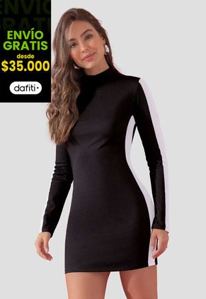 Vestido Mujer Negro Atypical 111391