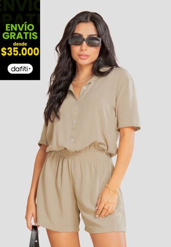 Enterizo Corto Mujer Latte Atypical 107843 Atypical