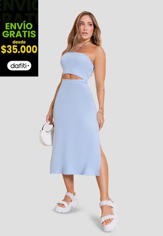 Vestido Mujer Azul Claro Atypical 106872 Atypical