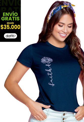 Camiseta Juvenil Azul Navy Atypical 87101 Atypical