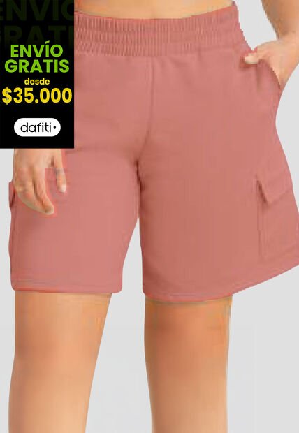 Bermuda Short Mujer Palo De Rosa Oscuro Atypical 693