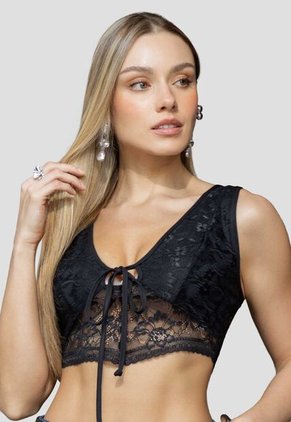 Crop Top Mujer Negro Atypical 114258