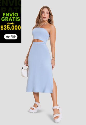 Vestido Mujer Azul Claro Atypical 106872 Atypical