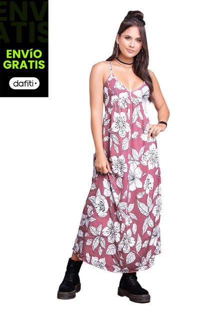 Vestido Largo Rosado-Blanco Atypical 70737