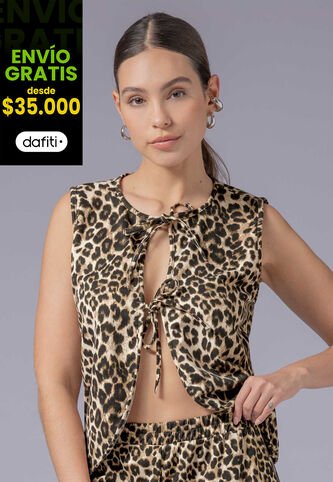 Chaleco Mujer Estampado Atypical 113972 Atypical