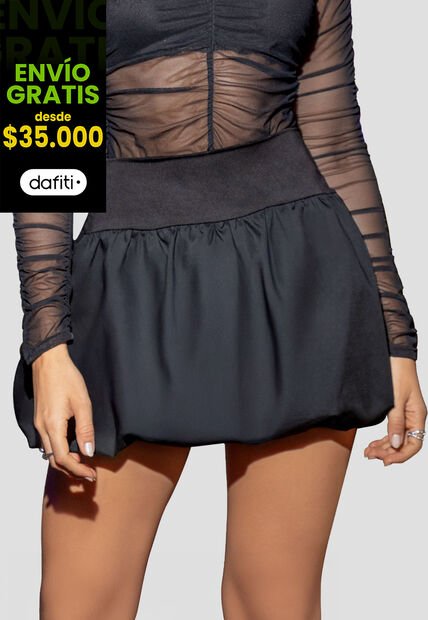 Falda Corta Mujer Negro Atypical 106060