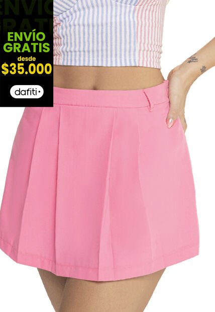 Falda Short Mujer Rosa Atypical 9575