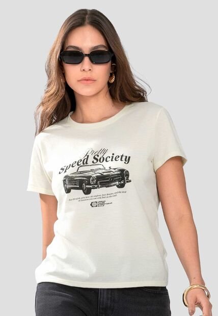 Camiseta Mujer Crema Atypical 114509