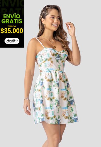 Vestido Mujer Estampado Atypical 100819 Atypical