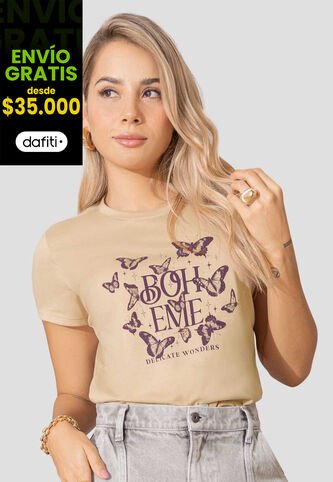 Camiseta Mujer Latte Atypical 112621 Atypical