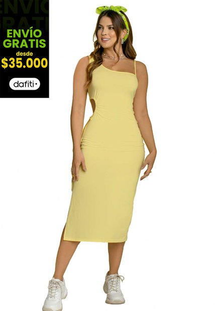 Vestido Juvenil Amarillo Pastel Atypical 93562