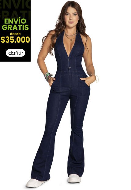 Enterizo Largo Mujer Azul Atypical 2934