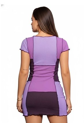 Vestido Corto Mujer Morado Atypical 4925
